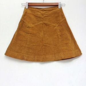 Vintage high-waisted corduroy mini skirt